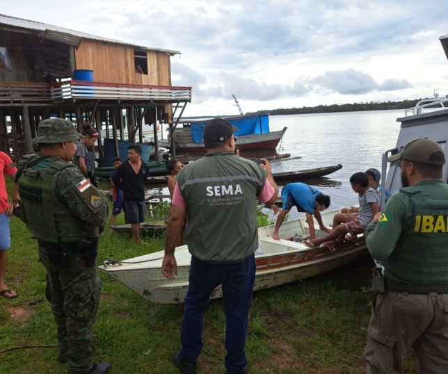 Sema apoia operação de apreensão de quatro toneladas de pescado ilegal na RDS Piagaçu-Purus